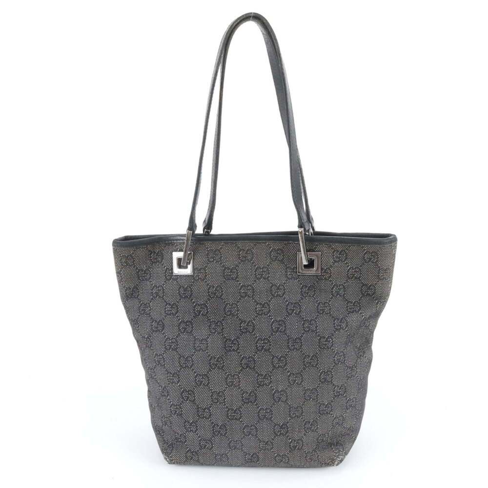 Gucci GG Canvas 31244 Leather Tote Bag, Handbag, Shoulder Black, Women's - Picture 3 of 11